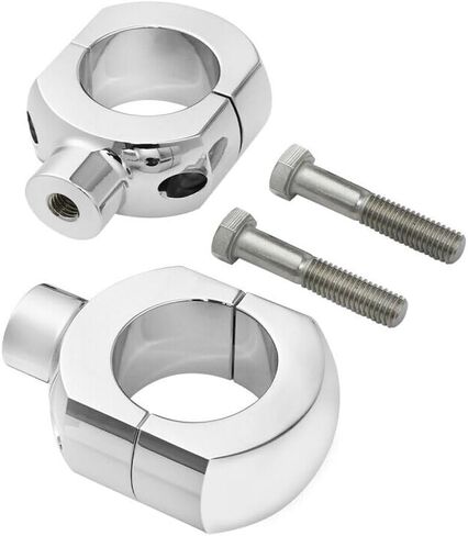 Chrome 2 "Handlebar Bar Risers 1200 Road Aluminium Alumoiny Alboy Left Left Left Left For 1995-1997 لعام 2011-2013 لعام 2013-2020 للعظام 2008-2011 لـ Dyna in Kuwait