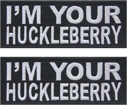 2 PCS AliPlus I'm Your Huckleberry Patches Embroidered Tactical Morale Patch Hook and Loop(Brown) in Kuwait