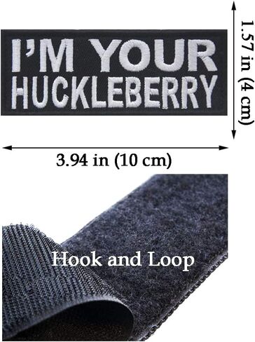 2 PCS AliPlus I'm Your Huckleberry Patches Embroidered Tactical Morale Patch Hook and Loop(Brown) in Kuwait