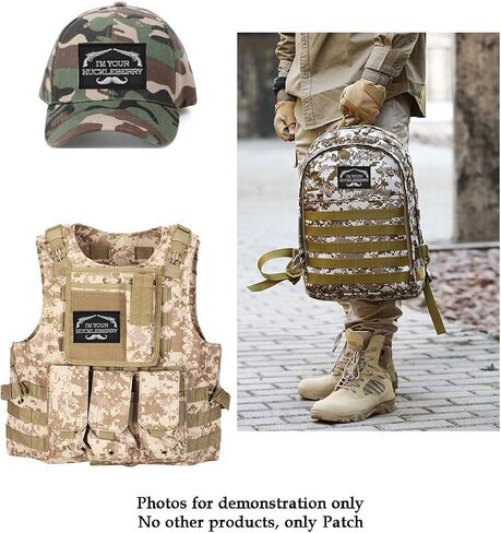 2 PCS AliPlus I'm Your Huckleberry Patches Embroidered Tactical Morale Patch Hook and Loop(Brown) in Kuwait