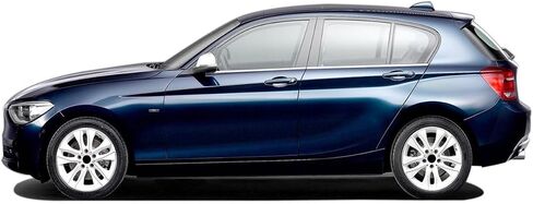 غطاء المطاط النافذة Melexi Chrome Trim 4 PCS Steel متوافق مع BMW 1 Series F20 F21 2011 إلى 2018 in Kuwait