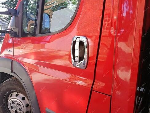 غطاء مرآة Melexi Chrome 2 PCS ABS + Door Handle Cover 4 Door Steel متوافق مع RAM Promaster 2014 فصاعدًا (ذراع قصيرة) in Kuwait