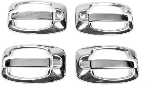 غطاء مرآة Melexi Chrome 2 PCS ABS + Door Handle Cover 4 Door Steel متوافق مع RAM Promaster 2014 فصاعدًا (ذراع قصيرة) in Kuwait