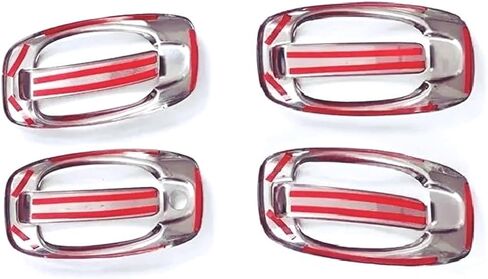 غطاء مرآة Melexi Chrome 2 PCS ABS + Door Handle Cover 4 Door Steel متوافق مع RAM Promaster 2014 فصاعدًا (ذراع قصيرة) in Kuwait