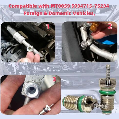 30 Pack Standard JRA A/C Schrader Valve Core AftermarketReplacement to MT0059 59347 15-75234 Fits Foreign &Domestic Vehicles in Kuwait
