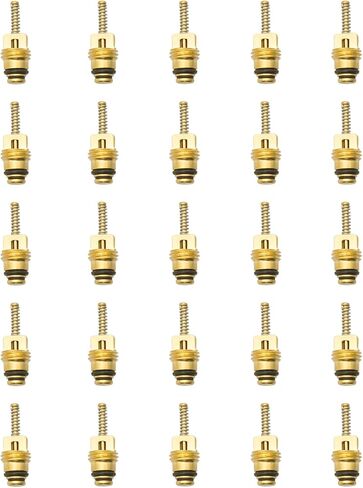 25Pcs-Standard M10 Brass A/C Schrader Valve Core BAS03009 Compatible With GM 10245619 MT0065 59356 Chrysler 4882331 And More Vehicles Accessories,Replace 134A R12 Systems ﻿ in Saudi Arabia