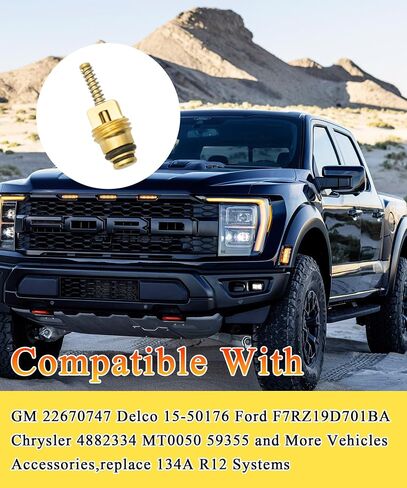 25Pcs-Standard M10 Brass A/C Schrader Valve Core BAS03009 Compatible With GM 10245619 MT0065 59356 Chrysler 4882331 And More Vehicles Accessories,Replace 134A R12 Systems ﻿ in Saudi Arabia