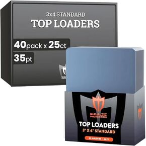 Max Protection 35pt Top Loaders for Cards - Premium 3x4 Inch Trading Card Toploaders - Protect Your Baseball and Sports Cards with These Crystal Clear Hard Plastic Sleeves Protectors (100 Toploaders) in Saudi Arabia