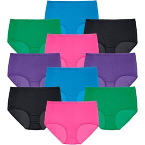 Comfort Choice Plus Size Full Coverage Cotton Brief 10-Pack in Kuwait