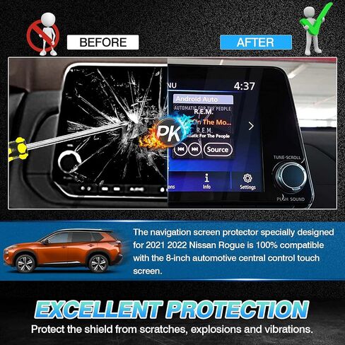 Autorder 2 قطعة واقي للشاشة لنيسان باثفندر 2022 2023 2024 ملحقات 9 بوصة زجاج مقسى 9H ملاحة شاشة لمس طبقة رقيقة واقية in Saudi Arabia