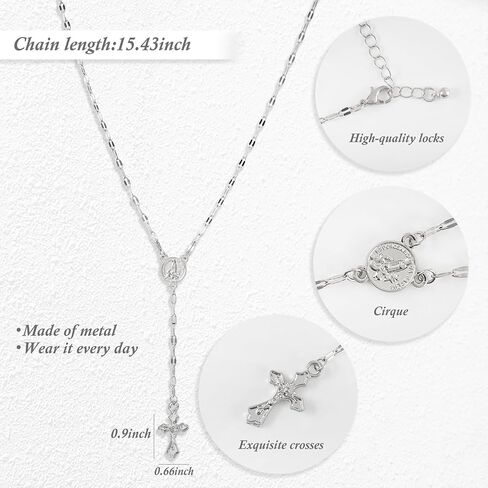 Irregular Y2k Cross Necklace for Women Irregular Chain Fashion Daily Necklace Girl Women's Gift Valentine's Day in Saudi Arabia