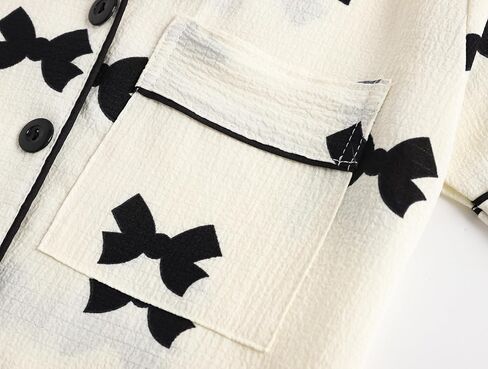 Girls Pajamas Short Sleeve with Shorts Button Down Loose Fit Summer Sleepwear Soft Wrinkle Muslin Nighty 2pcs in Kuwait