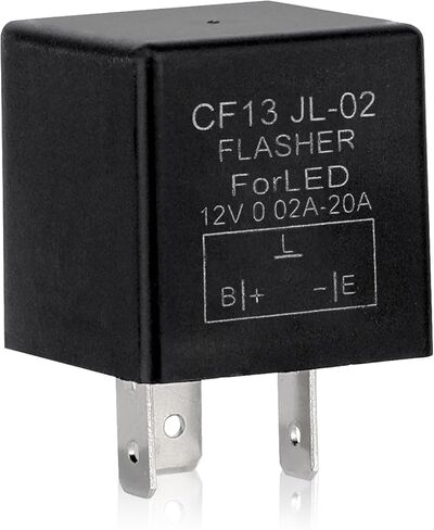 CF13 LED Flasher Relay for Turn Signal, 12V Universal Car Blinker Relay for Fixing Hyper Flash & Turn Signal Flickering, Compatible with Cars Trucks SUVs Accessories in Kuwait
