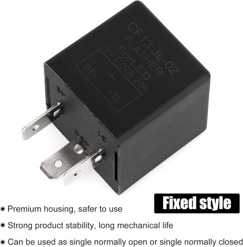 CF13 LED Flasher Relay for Turn Signal, 12V Universal Car Blinker Relay for Fixing Hyper Flash & Turn Signal Flickering, Compatible with Cars Trucks SUVs Accessories in Kuwait