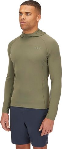 Rab Men's Sonic Hoody - Lightweight Breathable Baselayer Shirt for Hiking & Trail Running in Saudi Arabia