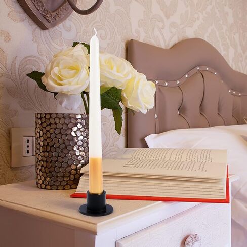 2PCS Black Taper Candle Holders, Matte Iron Candlestick Holders Centerpieces for Home Decoration, Wedding Anniversary, Party, Housewarming Gifts. in Kuwait