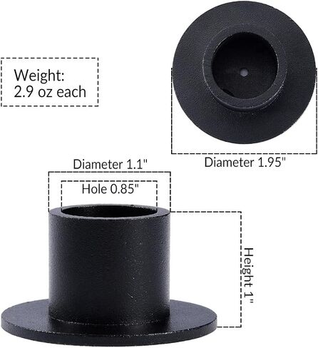 2PCS Black Taper Candle Holders, Matte Iron Candlestick Holders Centerpieces for Home Decoration, Wedding Anniversary, Party, Housewarming Gifts. in Kuwait