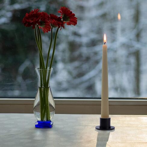 2PCS Black Taper Candle Holders, Matte Iron Candlestick Holders Centerpieces for Home Decoration, Wedding Anniversary, Party, Housewarming Gifts. in Kuwait