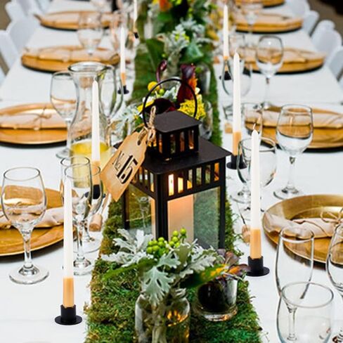 2PCS Black Taper Candle Holders, Matte Iron Candlestick Holders Centerpieces for Home Decoration, Wedding Anniversary, Party, Housewarming Gifts. in Kuwait