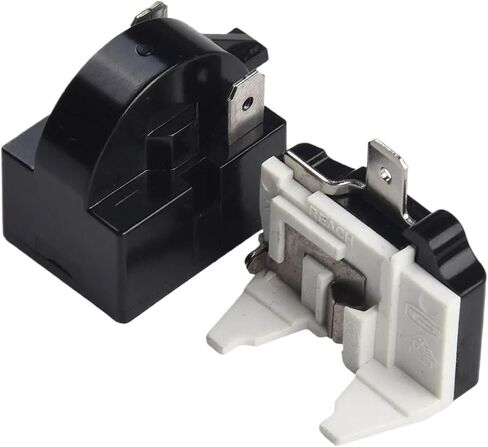 Refrigerator Starter Relay Replacement 2 Pins Compressor Overload Protector Electrical Equipment Supplies(4pin 12ohm 1 6HP) in Saudi Arabia