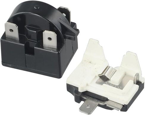 Refrigerator Starter Relay Replacement 2 Pins Compressor Overload Protector Electrical Equipment Supplies(4pin 12ohm 1 6HP) in Saudi Arabia