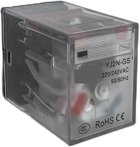 YJ2N-GS AC 220V DC 12V 24V 5A Coil Small Intermediate Relay Low Power 2 Groups of 8 Pins with Lights(Relay with Socket,DC 110V) in Saudi Arabia