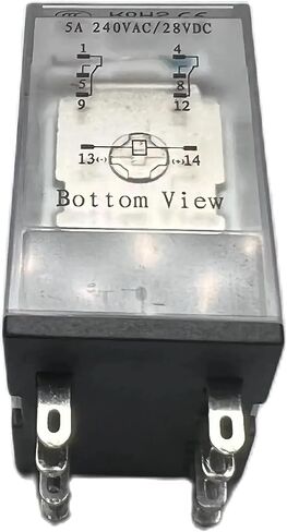 YJ2N-GS AC 220V DC 12V 24V 5A Coil Small Intermediate Relay Low Power 2 Groups of 8 Pins with Lights(Relay with Socket,DC 110V) in Saudi Arabia