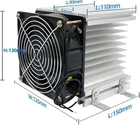 الرادياتير مع المروحة لثلاث طور مرحلة الصلبة ترحيل SSR مروحة تبريد الحرارة الحرارية 80A Y-110 48V DC (LC108) in Saudi Arabia