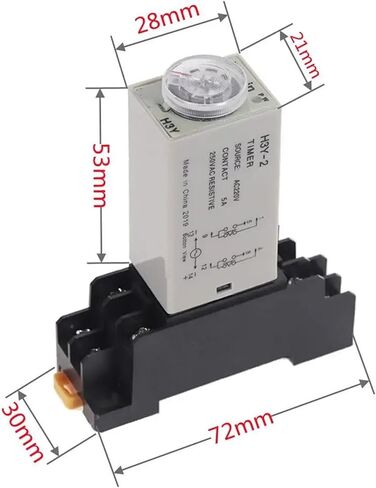 Delay Timer 0-60Min H3Y-2 DC12V DC24V AC110V AC220V Time Relay with PYF08A 8pin Base Mini Time Relay(24V DC,5S Second) in Saudi Arabia