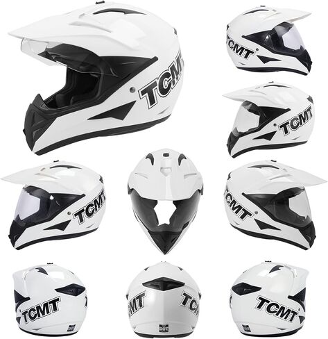 TCMT Unisex-Adult Motorcycle Full Face Off Road Helmet Dirt Bike Motocross ATV Mountain Bike MX Helmet DOT Approved in Saudi Arabia