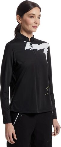 Jamie Sadock Women's Sunsense Lightning Print Long Sleeve 1/4 Zip Sun Protection Top in Saudi Arabia