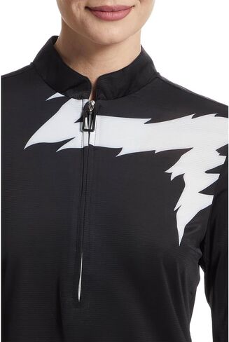 Jamie Sadock Women's Sunsense Lightning Print Long Sleeve 1/4 Zip Sun Protection Top in Saudi Arabia