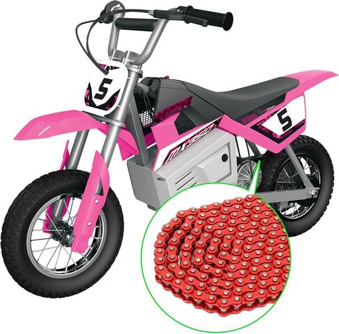سلسلة أسطوانة 25H 10 أقدام 480 روابط متوافقة مع Razor MX350 MX500 MX650 دراجة الصواريخ الترابية E100 E300 SCOUTER 47CC 49CC 2-Stroke Pocket Bike ATV Quad Go Kart Parts مع سلسلة الكسارة in Saudi Arabia