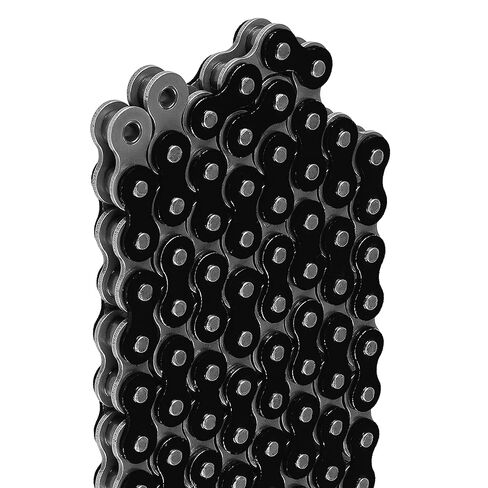Caltric Black 525-Pitch 120-Links غير أو سلسلة محرك أقراص غير متوافقة مع ATV/UTV/Quad/Side X Side/Motorbike/Dirtbike/مع برشام ومقطع على الروابط الرئيسية in Saudi Arabia