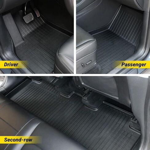 Floor Mat for New Model Y Juniper 2025 2026 9PCS Floor Mats with Second Row Seat Back Mats for Tesla Model Y All Weather TPE Model Y Floor Mats Accessories-(Only for Model Y Juniper) in Saudi Arabia