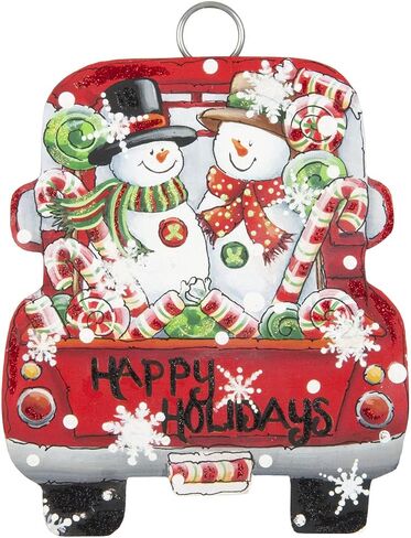 The Round Top Collection - Snowman Truck Charm - Metal in Saudi Arabia