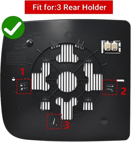 Driver Left Side Mirror Glass Rearview Mirror Glass Power Heated for Ram 1500 2500 3500 2010-2015 Replacement 68067727AA in Kuwait