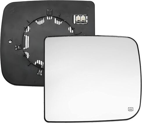 Driver Left Side Mirror Glass Rearview Mirror Glass Power Heated for Ram 1500 2500 3500 2010-2015 Replacement 68067727AA in Kuwait