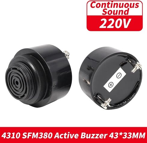 1PCS 4310 SFM-380 High Decibel Active Buzzer 12V 24V 220V 4310 Piezoelectric DC Speaker Car Dedicated Continuous Sound(4310 24V) in Kuwait