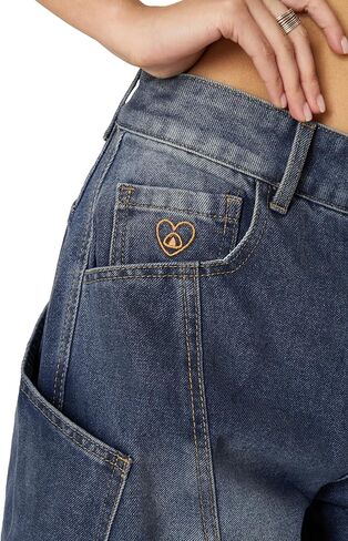 Aelfric Eden Mens Jeans Big Pocket Barrel Pants فضفاضة فضفاضة كبيرة الحجم الواسعة جان الهيب هوب هوب Y2K الدنيم بانت الشارع in Saudi Arabia