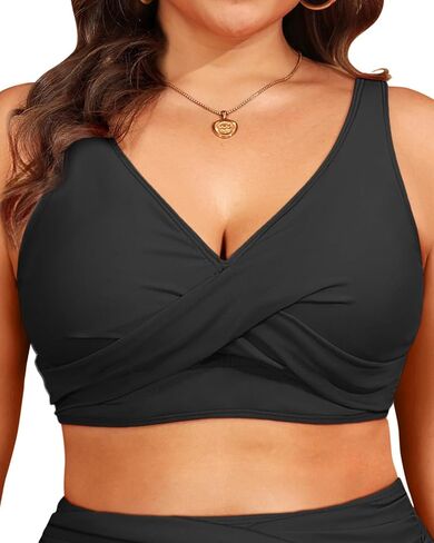Aqua Eve Plus Size Bikini Top Only - Large Bust Swim Top Swim Bra in Saudi Arabia