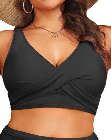Aqua Eve Plus Size Bikini Top Only - Large Bust Swim Top Swim Bra in Saudi Arabia