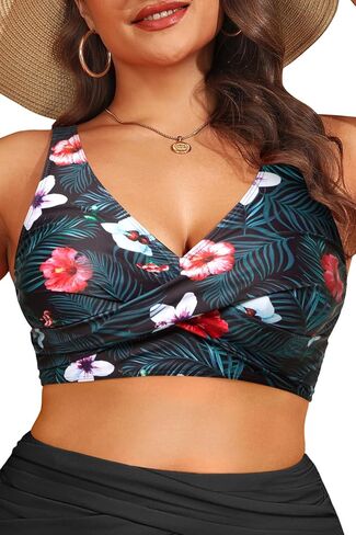 Aqua Eve Plus Size Bikini Top Only - Large Bust Swim Top Swim Bra in Saudi Arabia
