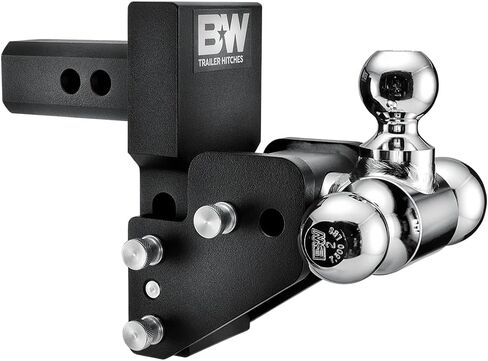 B&W Trailer Hitches MultiPro Tow & Stow Adjustable Trailer Hitch Ball Mount Compatible with MultiPro Tailgate - Fits 2" Receiver, Tri-Ball (1-7/8" x 2" x 2-5/16"), 2.5" Drop, 10,000 GTW - TS10064BMP in Saudi Arabia