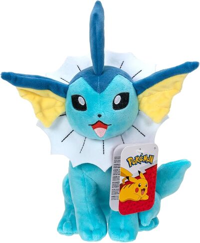 Pokémon 8-Inch Vaporeon Plush - Adorable, Ultra-Soft, Plush Toy, Perfect for Playing & Displaying - Gotta Catch ‘Em All in Saudi Arabia