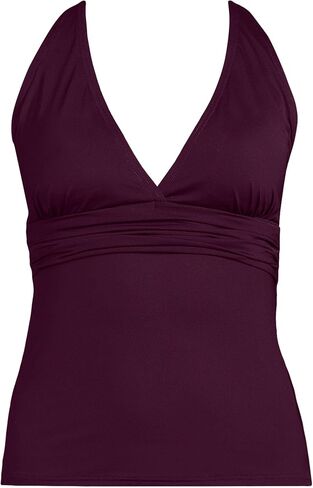 Lands' End Women's D-Cup V-Neck Plunge X Back Tankini Top in Saudi Arabia