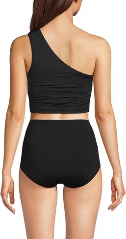 Lands' End Women's D-Cup Ruched One Shoulder Tankini Top in Saudi Arabia