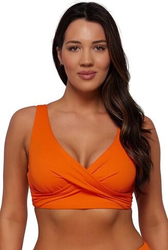 غروب الشمس Elsie Top Women's Swimsuit Bikini أعلى مع الأسلاك (نسيج مضلع) in Saudi Arabia