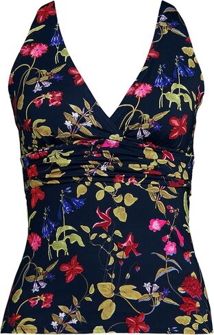 Lands' End Women's D-Cup V-Neck Plunge X Back Tankini Top in Saudi Arabia