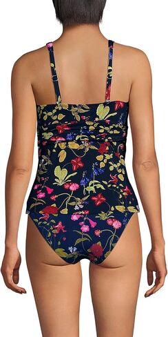 Lands' End Women's D-Cup V-Neck Plunge X Back Tankini Top in Saudi Arabia